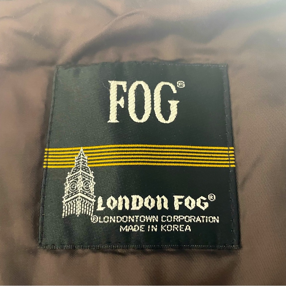 London Fog Leather Coat Zip and Button Zip Out Lining Brown 48 - Picture 10 of 14
